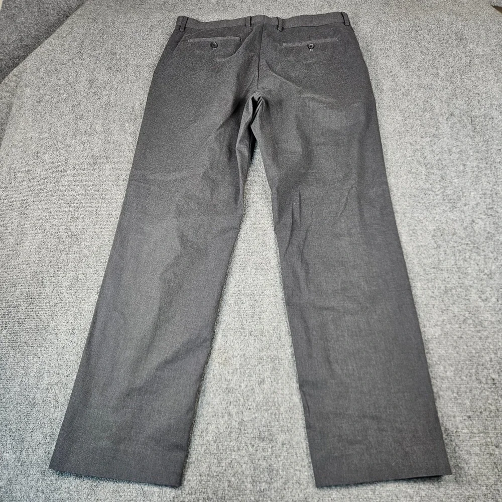 Banana Republic Standard Fit Mens Dress Pants Charcoal Gray 36 Cotton Blend